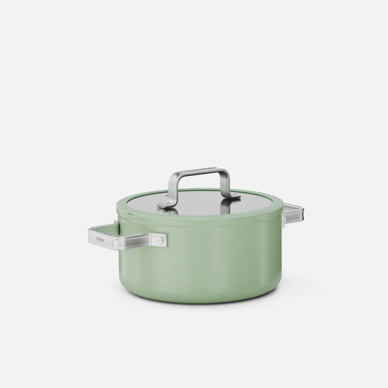 Fazék Meda 5.0 Standard, ø 20 cm (2,6 l) - Tapadásmentes kerámia bevonatú fazék fedővel, zsályazöld
