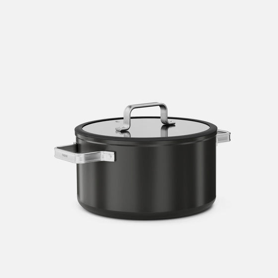 Lábas Meda 5.0 Standard, ø 24 cm (5,4 l) - Tapadásmentes kerámia bevonatú fazék fedővel, fekete