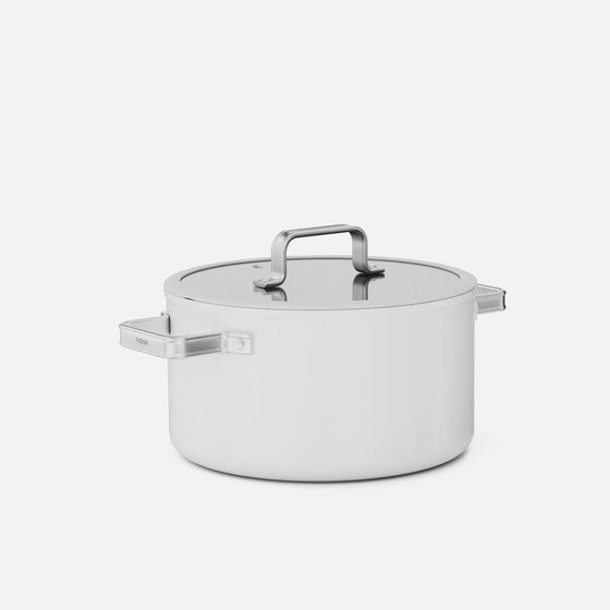 Lábas Meda 5.0 Standard, ø 24 cm (5,4 l) - Tapadásmentes kerámia bevonatú fazék fedővel, krémszínű