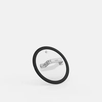 Fedő Meda 5.0 Standard, ø 16 cm - Üvegfedő szilikon peremmel, fekete