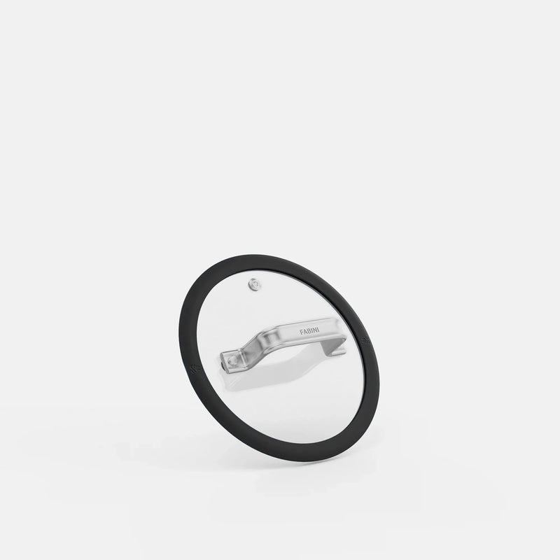 Fedő Meda 5.0 Standard, ø 16 cm - Üvegfedő szilikon peremmel, fekete