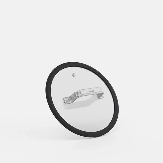 Fedő Meda 5.0 Standard, ø 20 cm - Üvegfedő szilikon peremmel, fekete