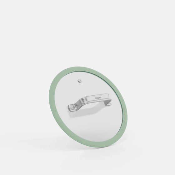 Fedő Meda 5.0 Standard, ø 20 cm - Üvegfedő szilikon peremmel, zsályazöld