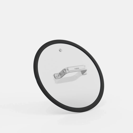 Fedő Meda 5.0 Standard, ø 24 cm - Üvegfedő szilikon peremmel, fekete