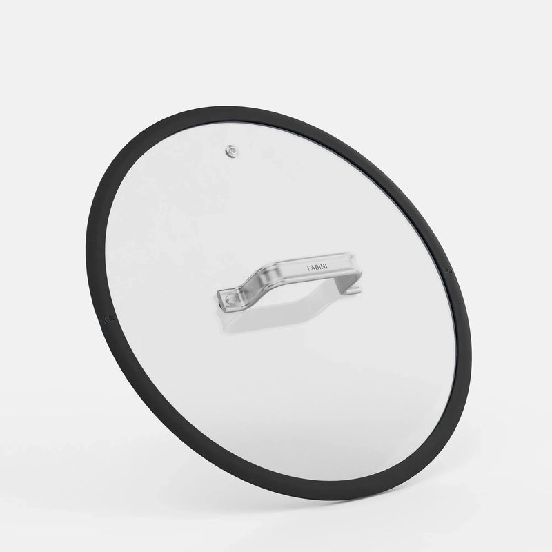 Fedő Meda 5.0 Standard, ø 30 cm - Üvegfedő szilikon peremmel, fekete