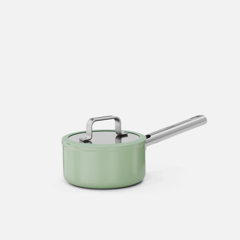 Nyeles lábas Meda 5.0 Standard, ø 16 cm (1,2 l) - Tapadásmentes kerámia bevonatú nyeles lábas fedővel, zsályazöld