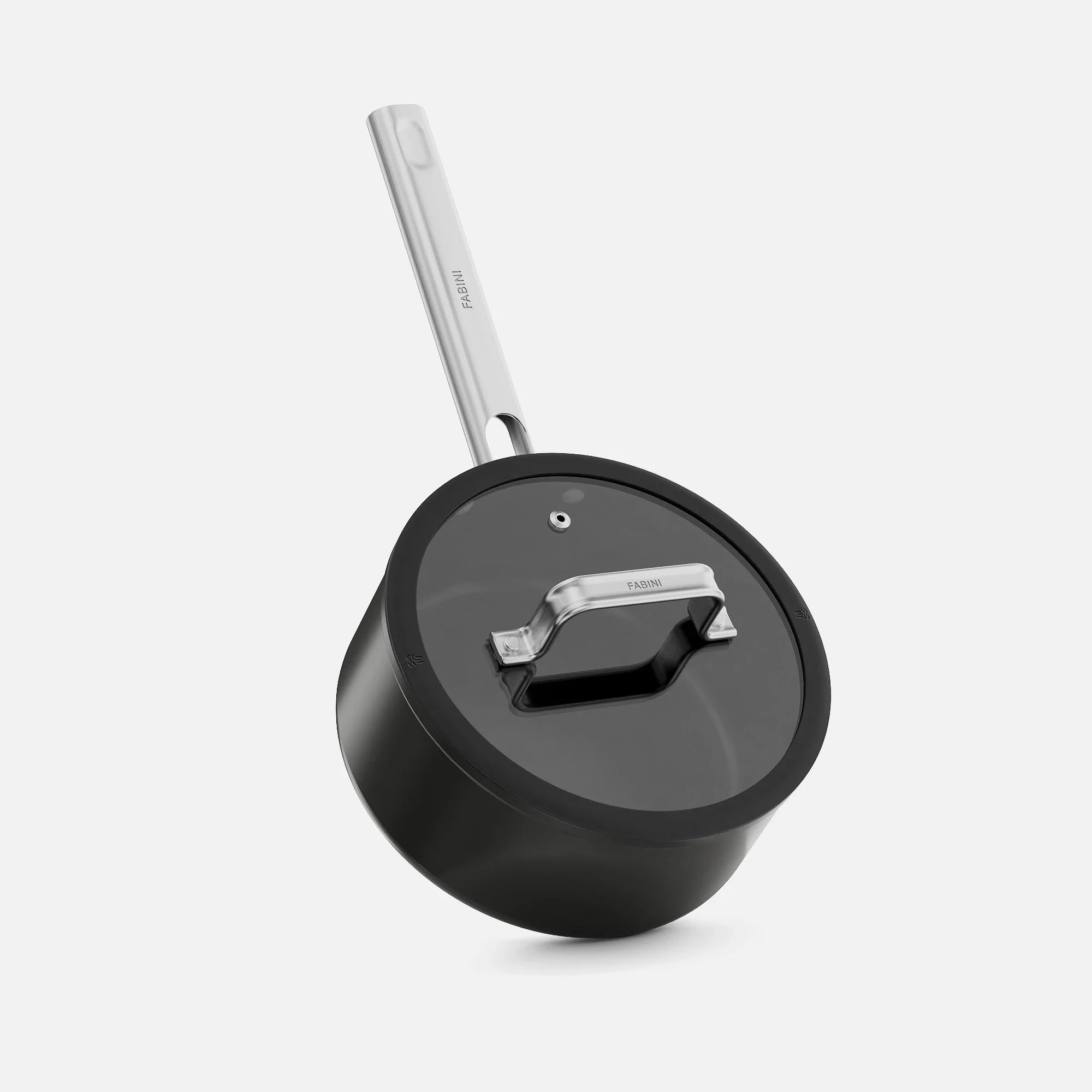 Nyeles lábas Meda 5.0 Standard, ø 20 cm (2,4 l) - Tapadásmentes kerámia bevonatú nyeles lábas fedővel, fekete