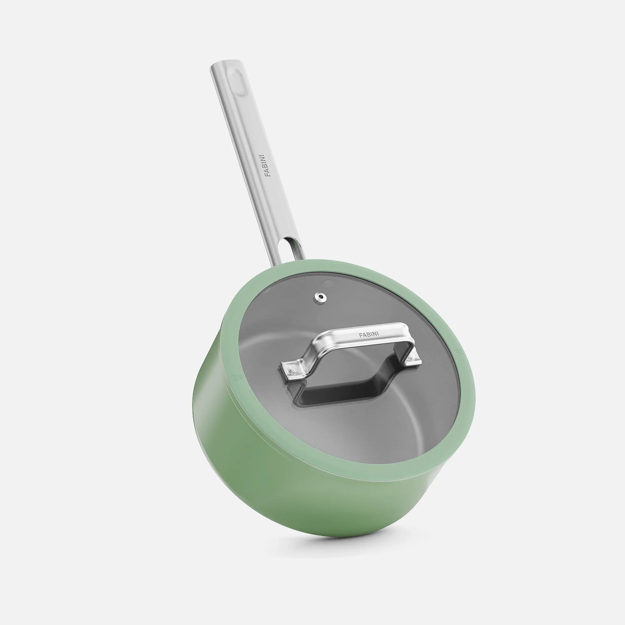 Nyeles lábas Meda 5.0 Standard, ø 20 cm (2,4 l) - Tapadásmentes kerámia bevonatú nyeles lábas fedővel, zsályazöld