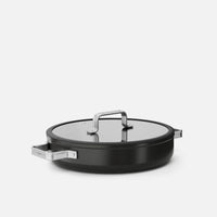 Tálaló tegame serpenyő Meda 5.0 Standard, ø 28 cm - Tapadásmentes kerámia bevonatú mély serpenyő fedővel, fekete