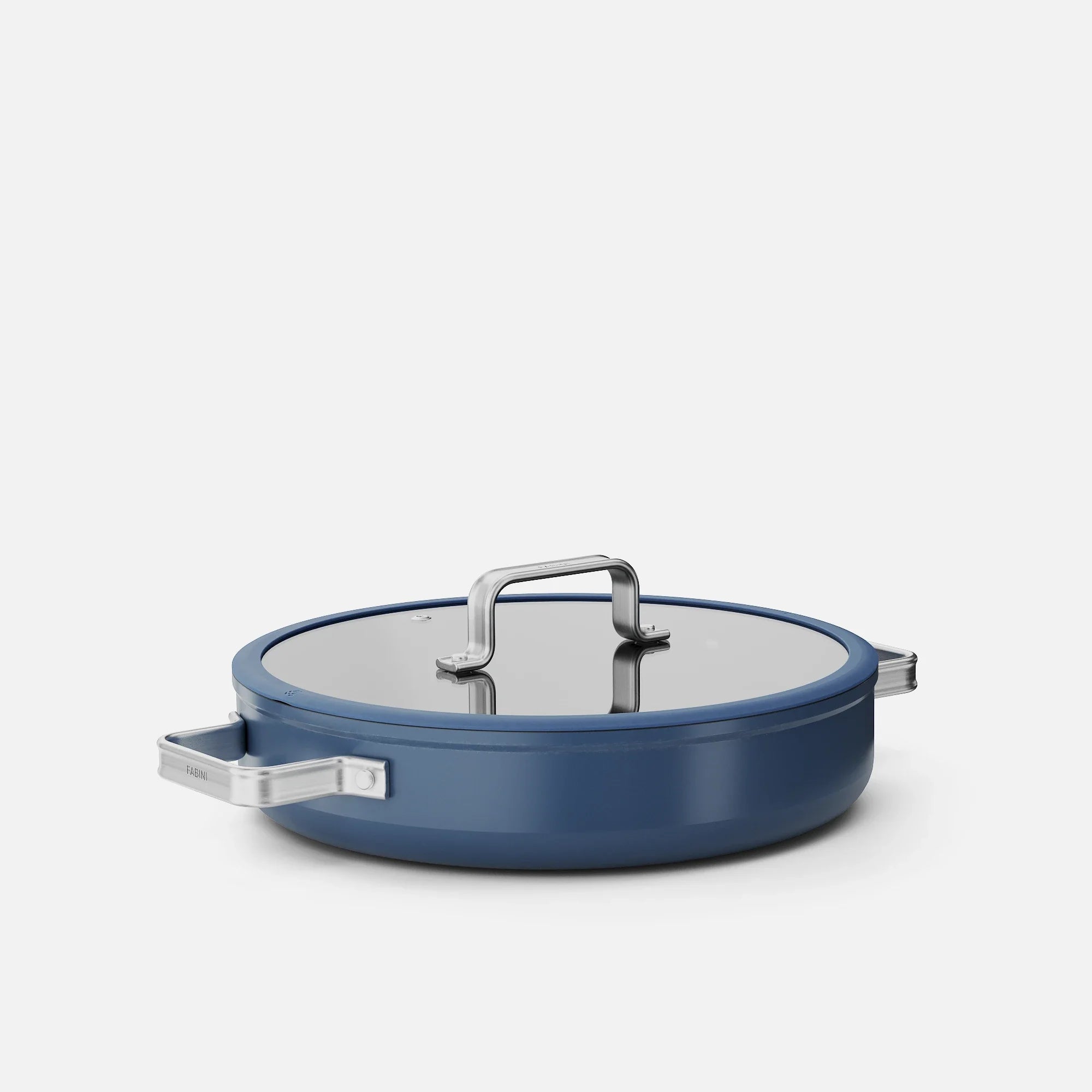 Tálaló tegame serpenyő Meda 5.0 Standard, ø 28 cm - Tapadásmentes kerámia bevonatú mély serpenyő fedővel, kék