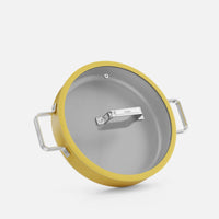 Fedő Meda 5.0 Standard, ø 28 cm - Üvegfedő szilikon peremmel, sárga