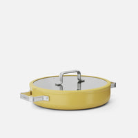 Tálaló tegame serpenyő Meda 5.0 Standard, ø 28 cm - Tapadásmentes kerámia bevonatú mély serpenyő fedővel, sárga