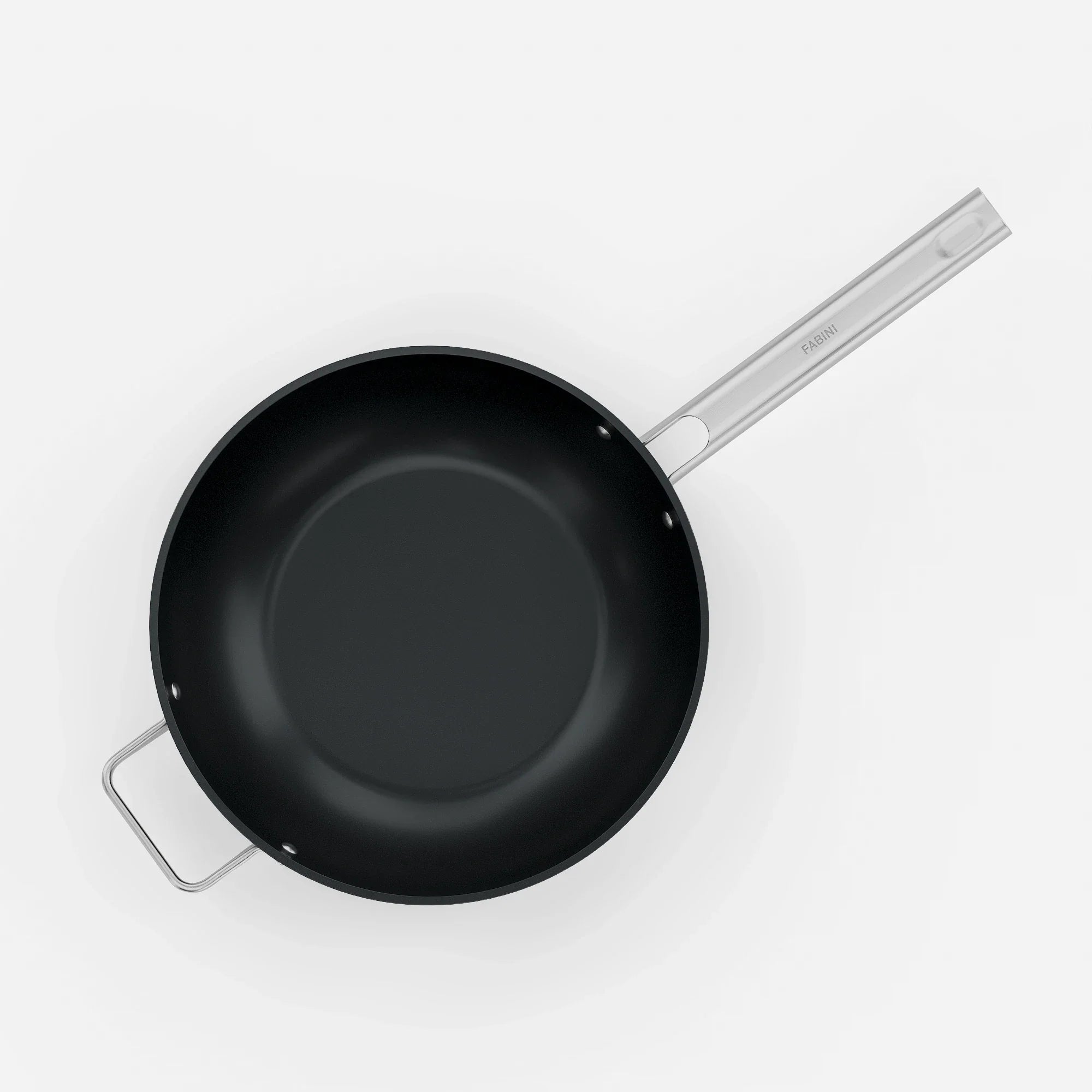 Wok serpenyő Meda 5.0 Standard, ø 28 cm - Tapadásmentes kerámia bevonatú serpenyő fedővel, fekete