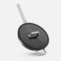 Wok serpenyő Meda 5.0 Standard, ø 28 cm - Tapadásmentes kerámia bevonatú serpenyő fedővel, fekete