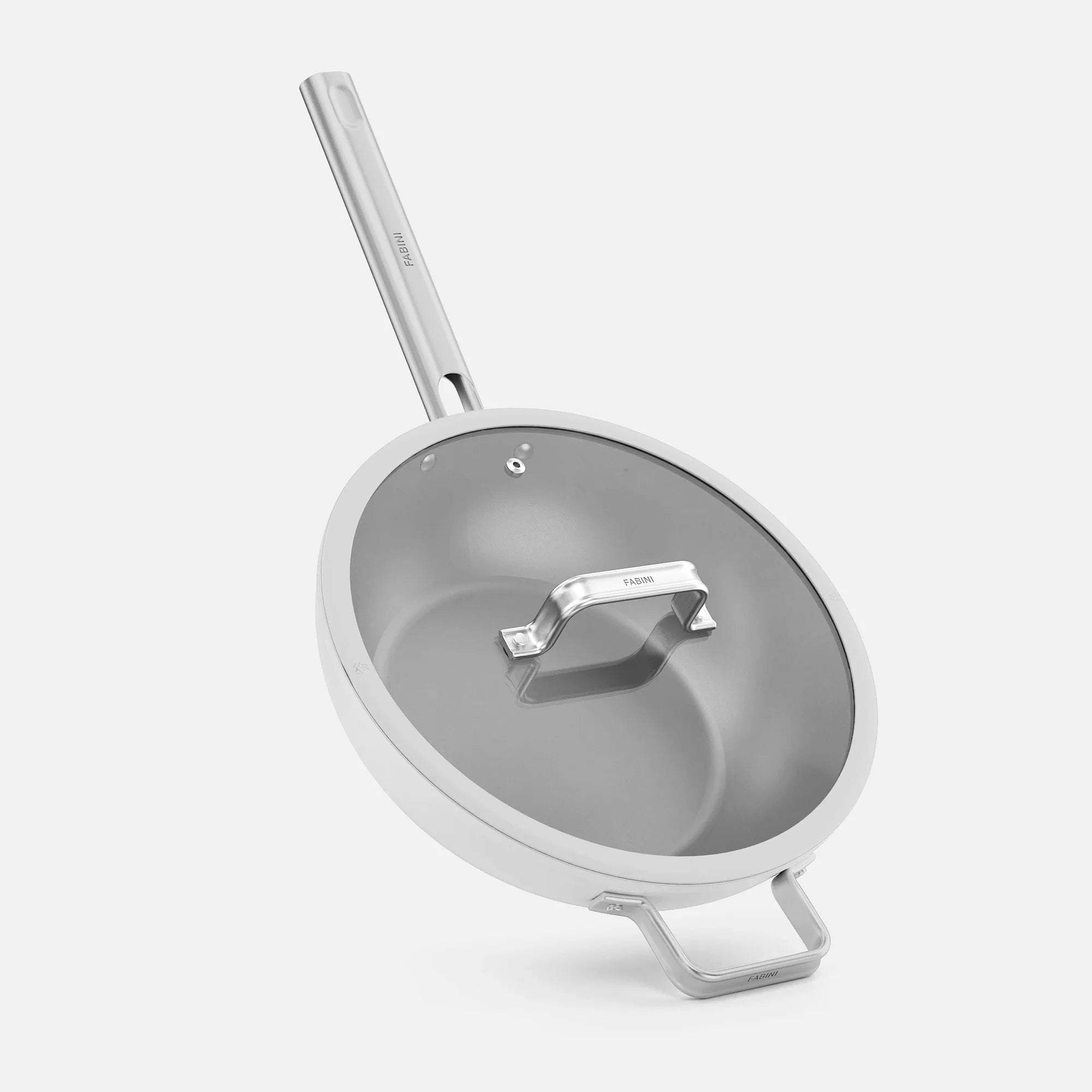 Fedő Meda 5.0 Standard, ø 28 cm - Üvegfedő szilikon peremmel, krémszínű
