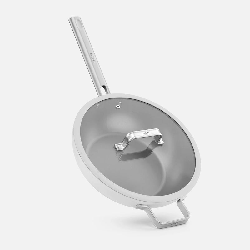 Fedő Meda 5.0 Standard, ø 28 cm - Üvegfedő szilikon peremmel, krémszínű