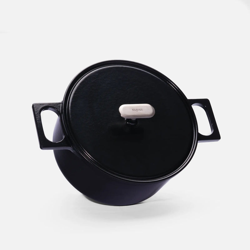 Lábas Mattia 3.0 Standard, ø 26 cm (5,5 l) - Zománcozott öntöttvas lábas fedővel, fényes fekete