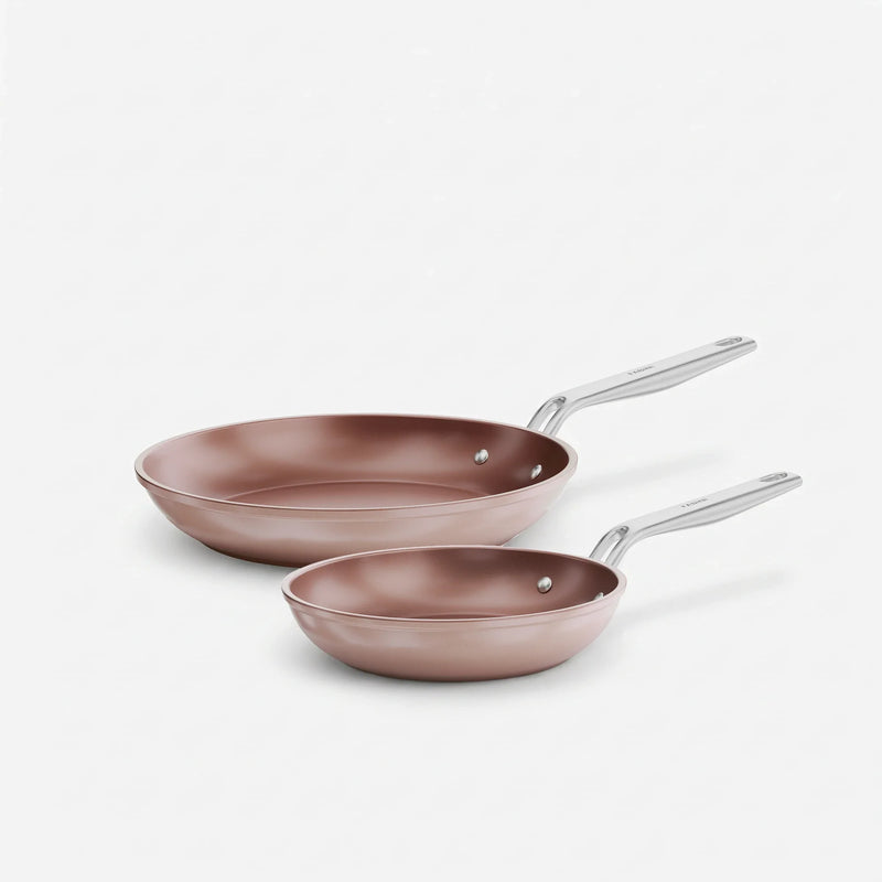 Serpenyő szett Meda 5.0 Pro, ø 20 cm + ø 26 cm, 2 db - Serpenyők tapadásmentes kerámia bevonattal, barackrózsaszín