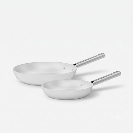 Serpenyő készlet Meda 5.0 Standard, ø 20 cm + ø 26 cm, 2 db - Tapadásmentes kerámia bevonatú serpenyők, krémszínű