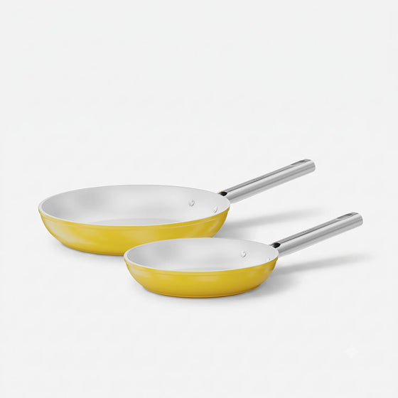 Serpenyő készlet Meda 5.0 Standard, ø 20 cm + ø 26 cm, 2 db - Tapadásmentes kerámia bevonatú serpenyők, sárga