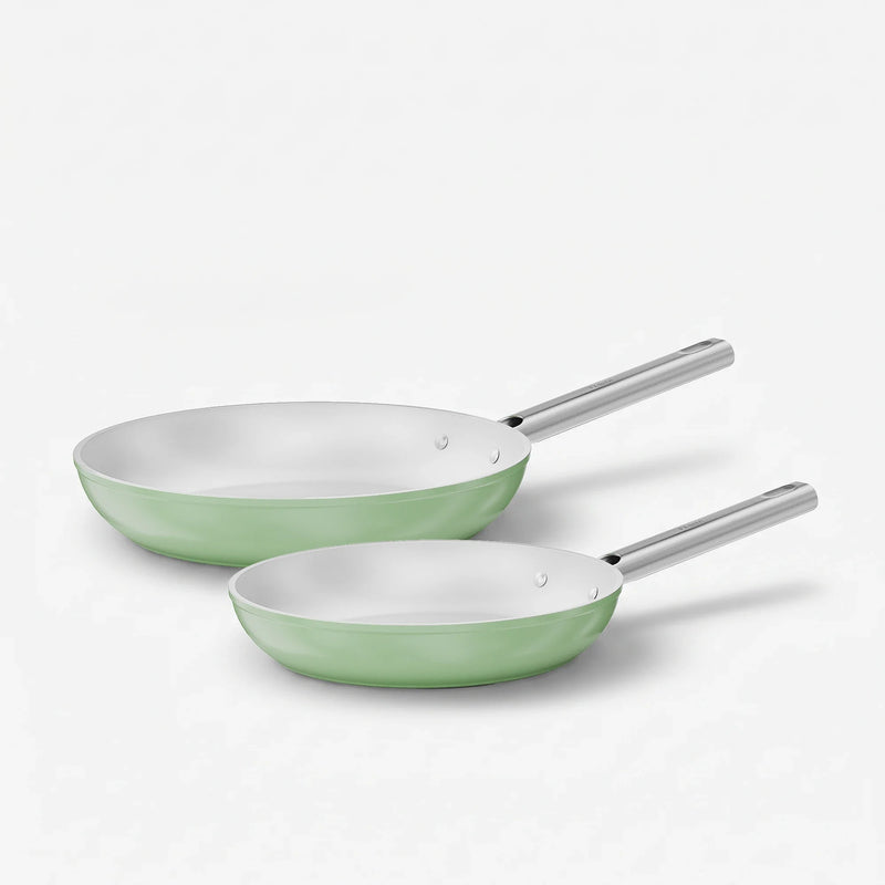 Serpenyő készlet Meda 5.0 Standard, ø 24 cm + ø 28 cm, 2 db - Tapadásmentes kerámia bevonatú serpenyők, zsályazöld