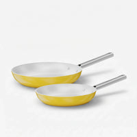 Serpenyő készlet Meda 5.0 Standard, ø 24 cm + ø 28 cm, 2 db - Tapadásmentes kerámia bevonatú serpenyők, sárga