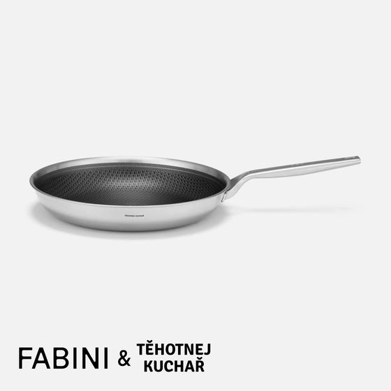 Hibrid serpenyő, ø 30 cm - Szegecs nélküli, többrétegű rozsdamentes acél serpenyő hibrid kerámia bevonattal, fedő nélkül