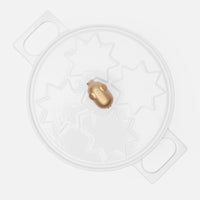 Karácsonyi lábas Mattia 3.0 Standard, ø 26 cm (5,5 l) - Zománcozott öntöttvas lábas fedővel, fehér
