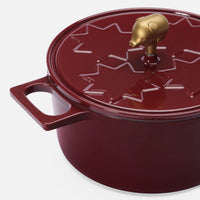 Karácsonyi lábas Mattia 3.0 Standard, ø 26 cm (5,5 l) - Zománcozott öntöttvas lábas fedővel, bordó