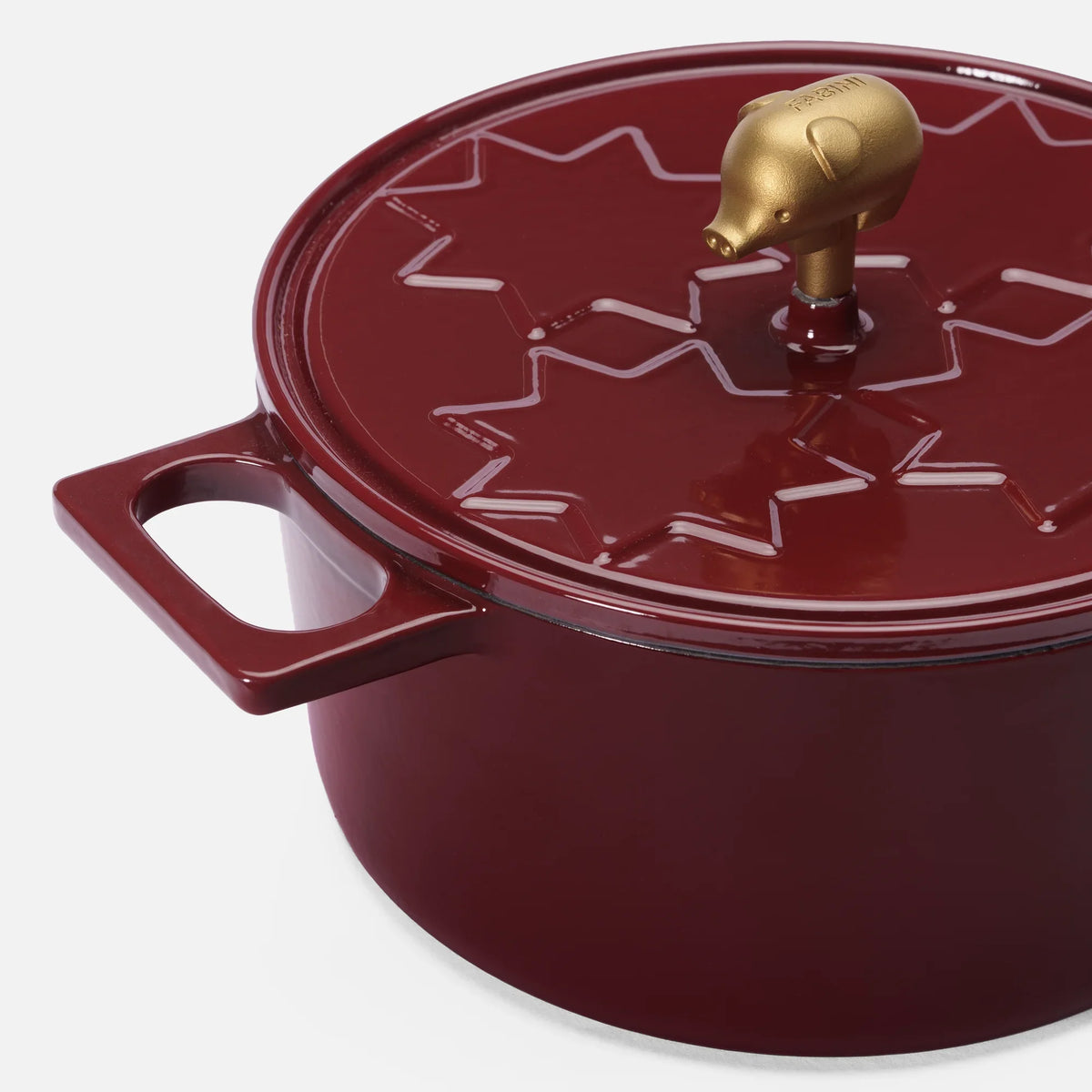 Karácsonyi lábas Mattia 3.0 Standard, ø 26 cm (5,5 l) - Zománcozott öntöttvas lábas fedővel, bordó